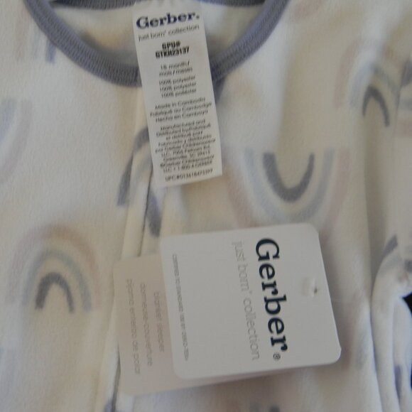 Gerber Just Born Collection Blanket Sleeper 18 mos. Rainbow Print Gift NWT - Picture 1 of 4